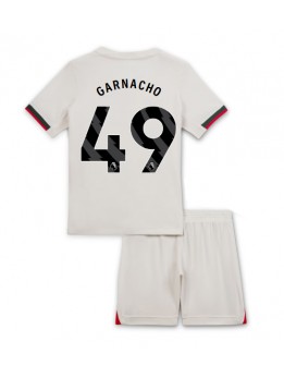 Chelsea Alejandro Garnacho #49 Dječji Gostujuci Dres kompleti 2025-26 Kratak Rukavima (+ kratke hlače)